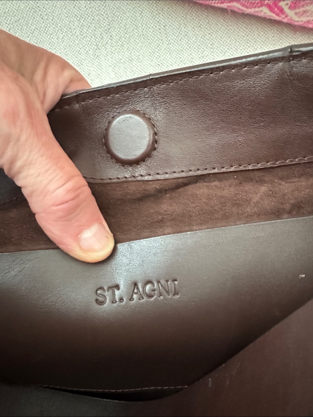 St. Agni Woven Shoulder Bag in Chocolate Brown - Picture 4 of 5